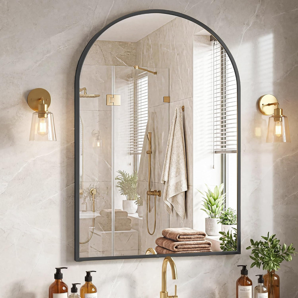 36"x48" Smart Anti-Fog LED Bathroom Mirror with Front Light & Backlit, 3 Color Modes, Dimmable, Memory Function, Wall-Mounted Modern Rectangular Vanity Mirror, White