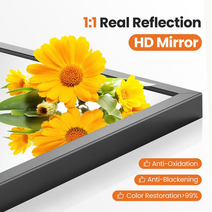36"x48" Smart Anti-Fog LED Bathroom Mirror with Front Light & Backlit, 3 Color Modes, Dimmable, Memory Function, Wall-Mounted Modern Rectangular Vanity Mirror, White