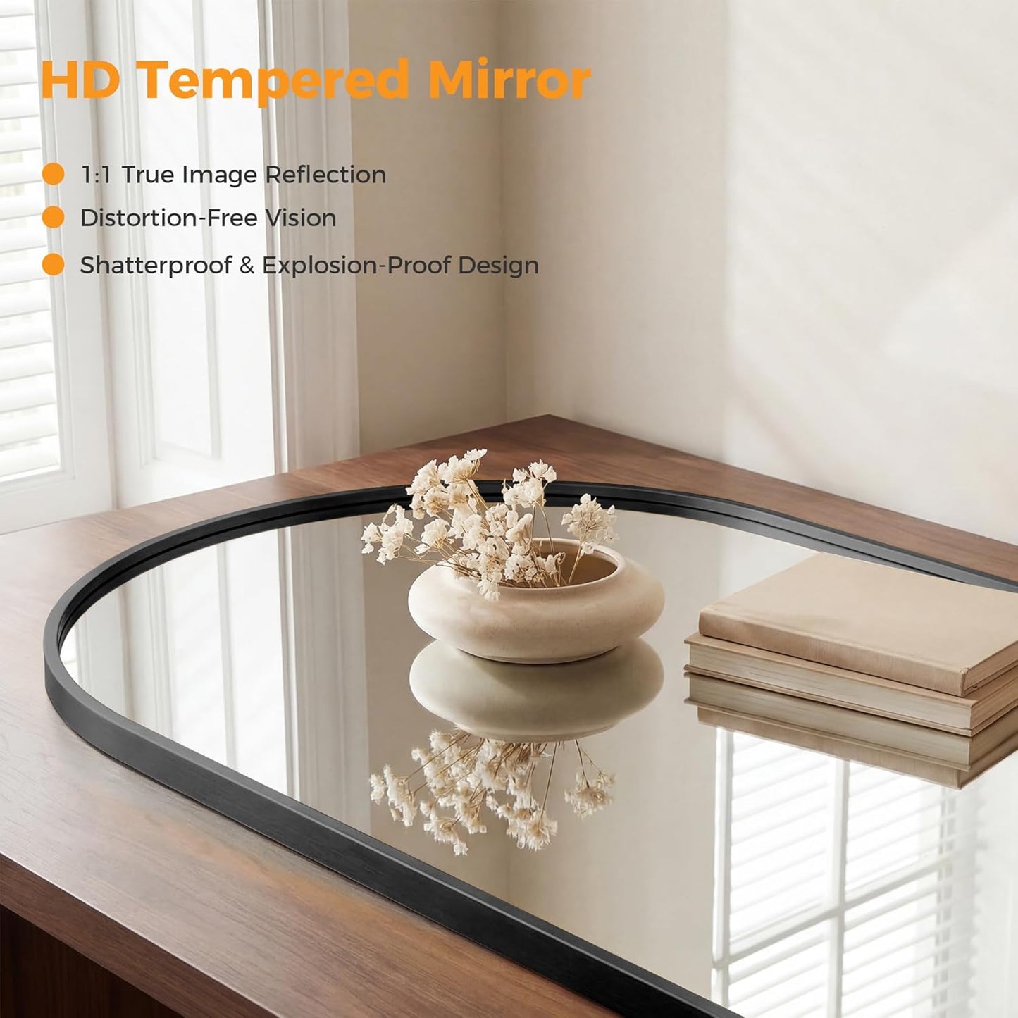 36"x48" Smart Anti-Fog LED Bathroom Mirror with Front Light & Backlit, 3 Color Modes, Dimmable, Memory Function, Wall-Mounted Modern Rectangular Vanity Mirror, White