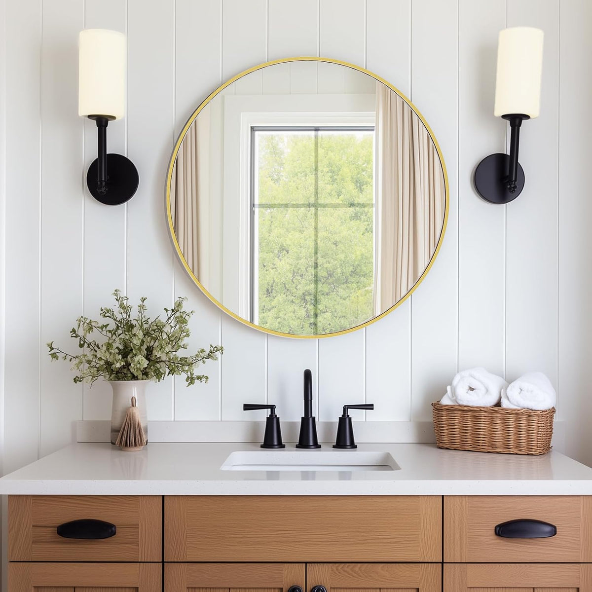 36"x48" Smart Anti-Fog LED Bathroom Mirror with Front Light & Backlit, 3 Color Modes, Dimmable, Memory Function, Wall-Mounted Modern Rectangular Vanity Mirror, White