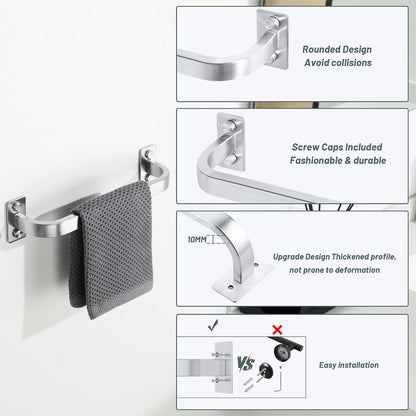 Bathroom Towel Bar, 10 inch Towel Racks, Matte Black
