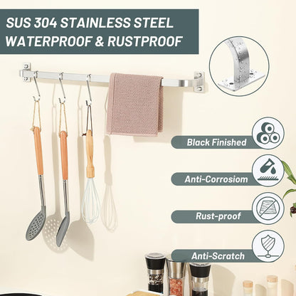 Bathroom Towel Bar, 10 inch Towel Racks, Matte Black