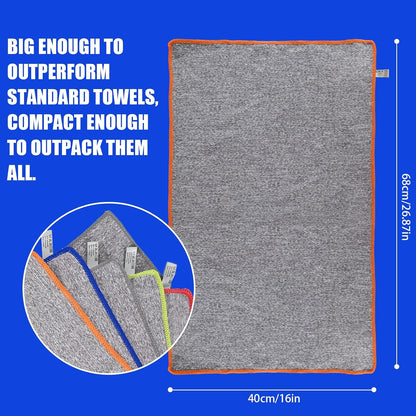 Microfiber Quick Dry Gym Towel, Lint Free Odor-Free Absorbent Fiber, Fast Drying, Men & Women Workout Gear for Body Sweat, Working Out, Towels (Grey, 5Pack - 16 * 27Inch)