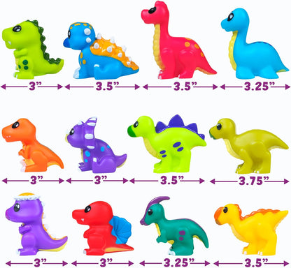 ® Dinosaur Mold Free Bath Toys, 6 Pack | Sealed, No Hole Bath Toys Design Keeps Moisture Out | Soft, Squeezable & Float on Water | Easy-Grip Baby & Toddler Bath Toy Set | Great Baby Pool Toys
