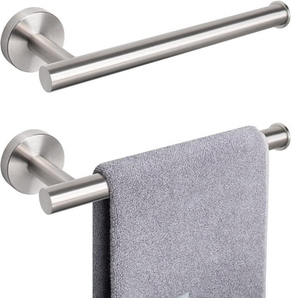 Hand Towel Holder/Towel Ring, Thicken Stainless Steel Hand Towel Bar for Bathroom, Rustproof Wall Mounted Towel Rack, Contemporary Style Bath Accessories, 9 Inch (1 Pack, Brushed Nickel)