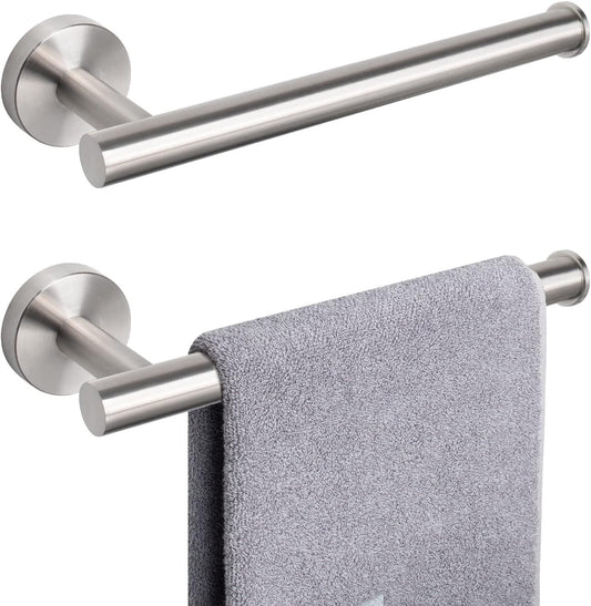 Hand Towel Holder/Towel Ring, Thicken Stainless Steel Hand Towel Bar for Bathroom, Rustproof Wall Mounted Towel Rack, Contemporary Style Bath Accessories, 9 Inch (1 Pack, Brushed Nickel)