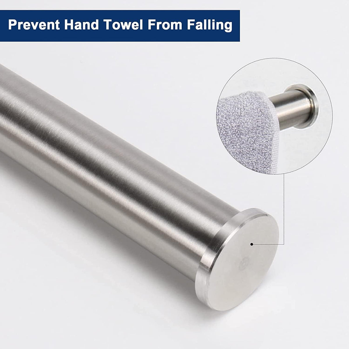 Hand Towel Holder/Towel Ring, Thicken Stainless Steel Hand Towel Bar for Bathroom, Rustproof Wall Mounted Towel Rack, Contemporary Style Bath Accessories, 9 Inch (1 Pack, Brushed Nickel)