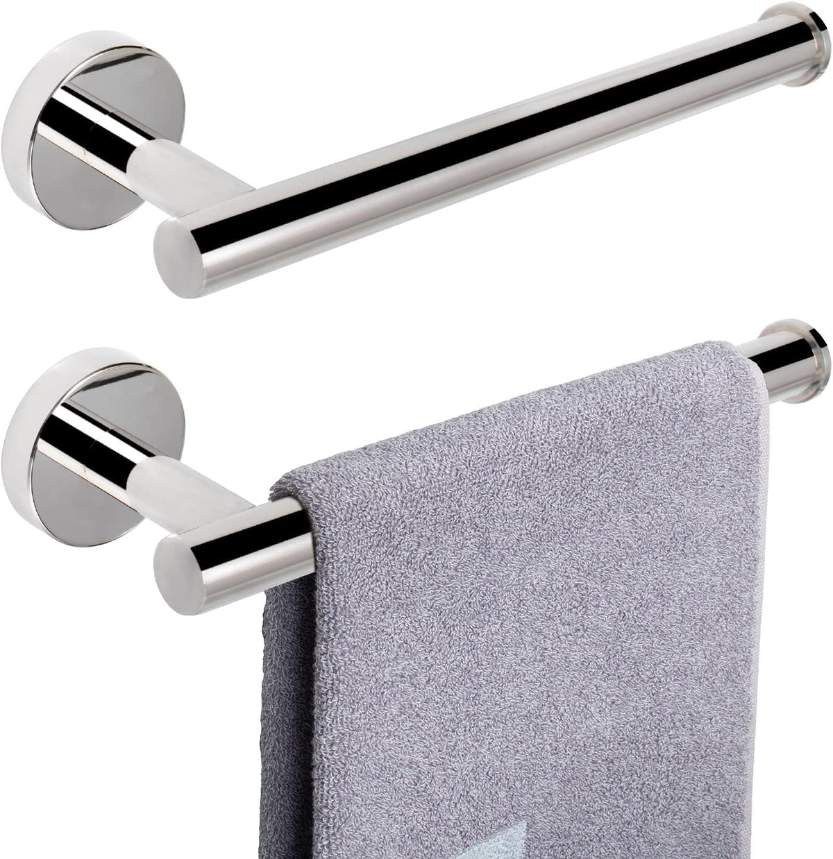 Hand Towel Holder/Towel Ring, Thicken Stainless Steel Hand Towel Bar for Bathroom, Rustproof Wall Mounted Towel Rack, Contemporary Style Bath Accessories, 9 Inch (1 Pack, Brushed Nickel)