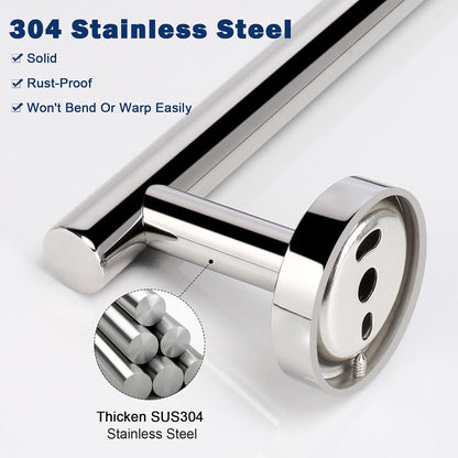 Hand Towel Holder/Towel Ring, Thicken Stainless Steel Hand Towel Bar for Bathroom, Rustproof Wall Mounted Towel Rack, Contemporary Style Bath Accessories, 9 Inch (1 Pack, Brushed Nickel)