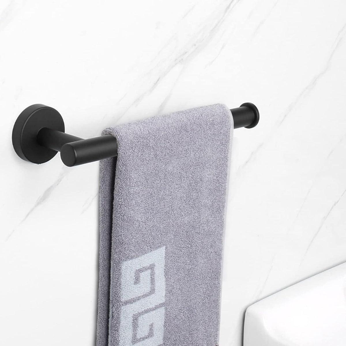 Hand Towel Holder/Towel Ring, Thicken Stainless Steel Hand Towel Bar for Bathroom, Rustproof Wall Mounted Towel Rack, Contemporary Style Bath Accessories, 9 Inch (1 Pack, Brushed Nickel)