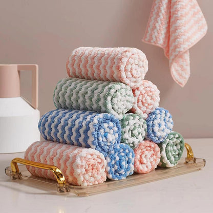18 Pack Microfiber Cleaning Cloth, Kitchen Towels for Dish Drying Washing, Absorbent Streak Free Lint Free Rags for Cleaning, Reusable and Washable Towels - 10" x 10"