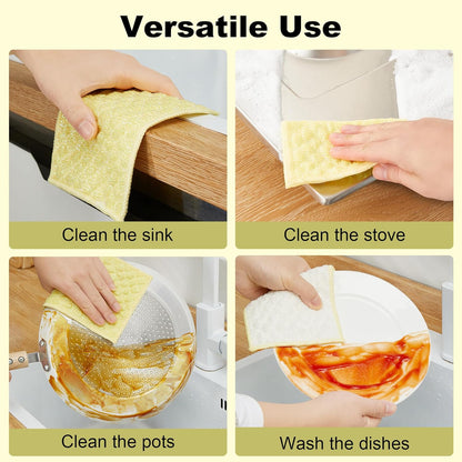 18 Pack Microfiber Cleaning Cloth, Kitchen Towels for Dish Drying Washing, Absorbent Streak Free Lint Free Rags for Cleaning, Reusable and Washable Towels - 10" x 10"