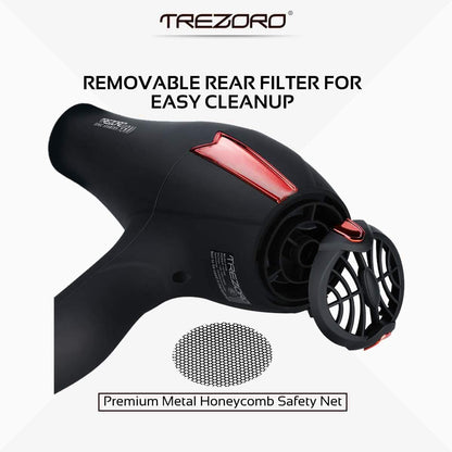 Professional Hair Dryer with 2 Concentrator Nozzles, 2000W, Black