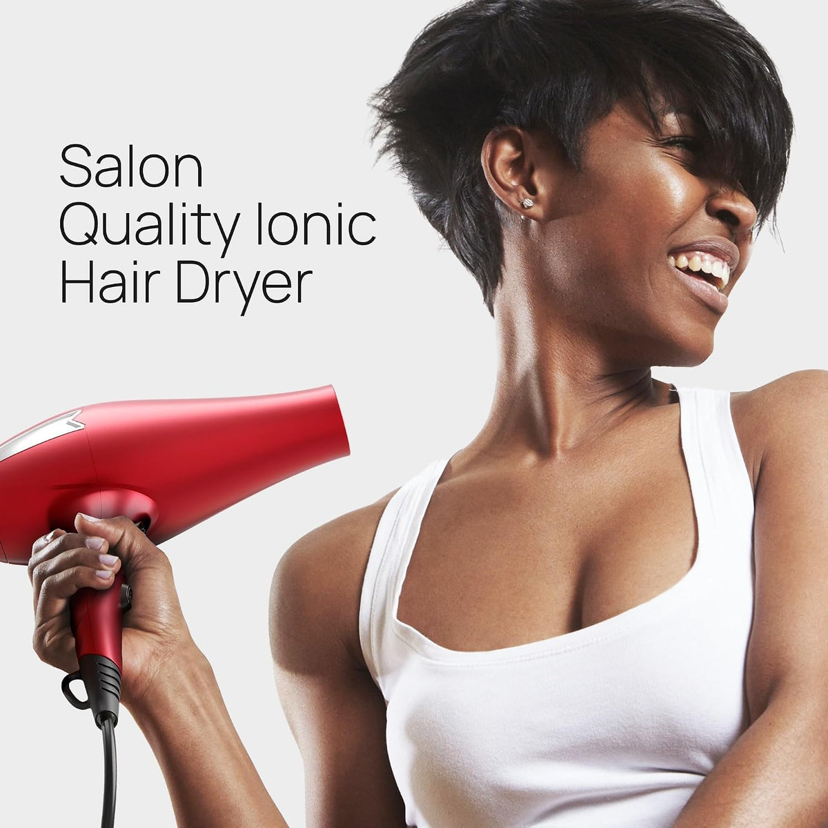 Professional Hair Dryer with 2 Concentrator Nozzles, 2000W, Black