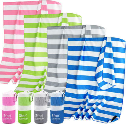 2 Pack Microfiber Travel Towel, Quick Dry Camping Towel Super Absorbent Compact Lightweight Sports Gym Towels Set for Gym, Hiking, Pool, Backpacking, Bath, Yoga