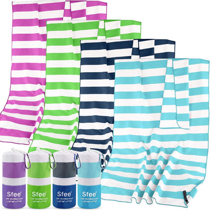 2 Pack Microfiber Travel Towel, Quick Dry Camping Towel Super Absorbent Compact Lightweight Sports Gym Towels Set for Gym, Hiking, Pool, Backpacking, Bath, Yoga