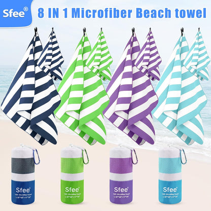 2 Pack Microfiber Travel Towel, Quick Dry Camping Towel Super Absorbent Compact Lightweight Sports Gym Towels Set for Gym, Hiking, Pool, Backpacking, Bath, Yoga