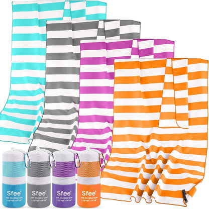 2 Pack Microfiber Travel Towel, Quick Dry Camping Towel Super Absorbent Compact Lightweight Sports Gym Towels Set for Gym, Hiking, Pool, Backpacking, Bath, Yoga