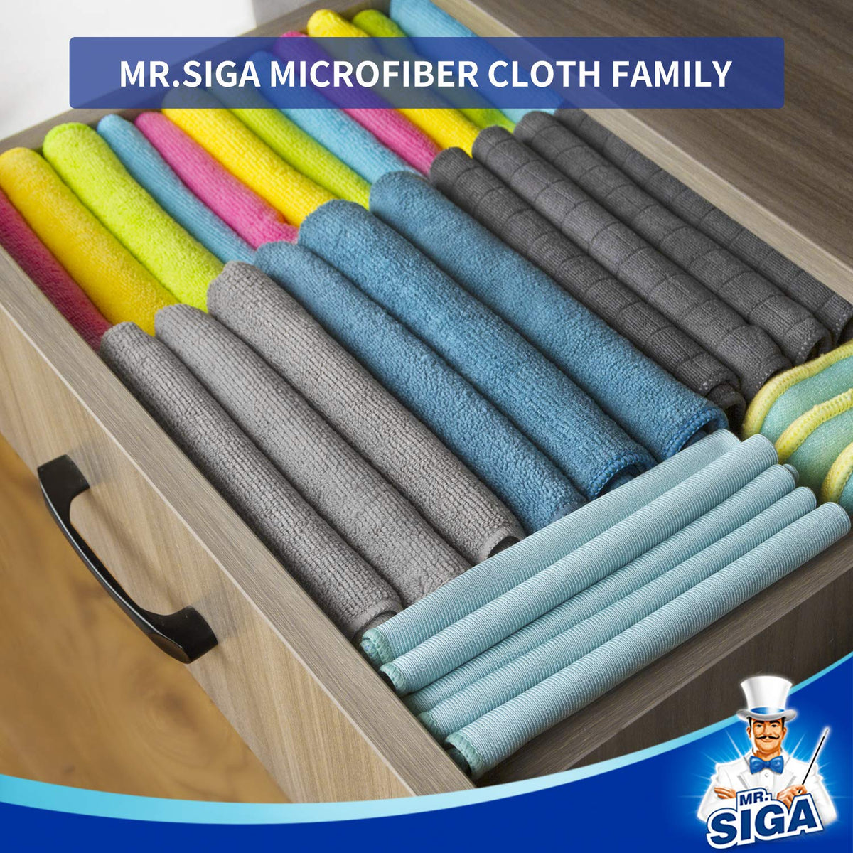 Microfiber Cleaning Cloths, Streak Free Microfiber Towels, 12 Pack
