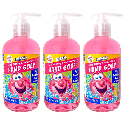 Kids Moisturizing Hand Soap, Gentle Sensitive Skin Formula Enriched with Nourishing Aloe Vera - Original Bubble Scent (Pack of 3 Bottles, 8.4 Fl Oz Each)