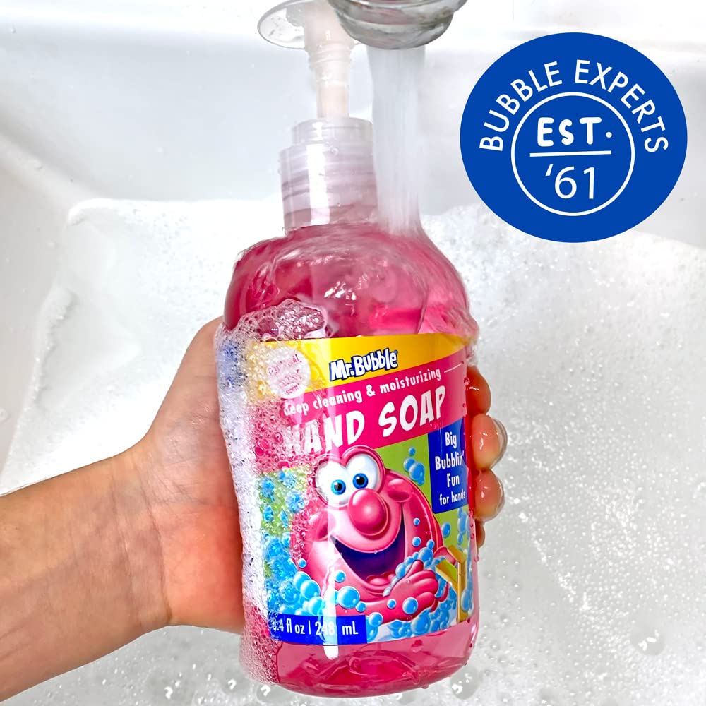 Kids Moisturizing Hand Soap, Gentle Sensitive Skin Formula Enriched with Nourishing Aloe Vera - Original Bubble Scent (Pack of 3 Bottles, 8.4 Fl Oz Each)