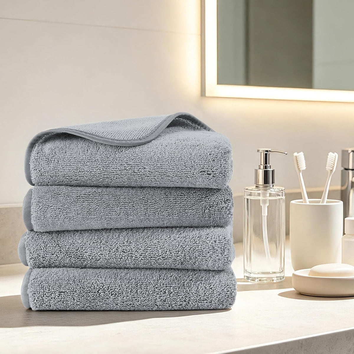 330 GSM Poly Blend Microfiber Quick Dry Hand Towel, 16x30 in