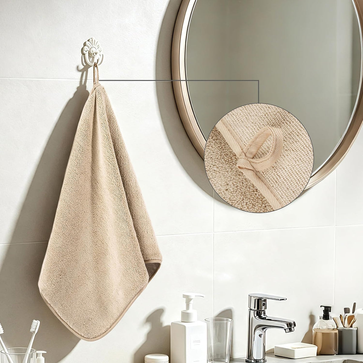 330 GSM Poly Blend Microfiber Quick Dry Hand Towel, 16x30 in