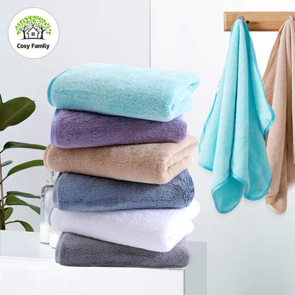 Ultra Soft Microfiber Absorbent Hand Towel, Silk Hemming Towels for Bathroom - Quick Drying - Perfect for Bath, Fitness, Gym, Shower, Hotel, and Spa - 16x28 Inch, Warm Color