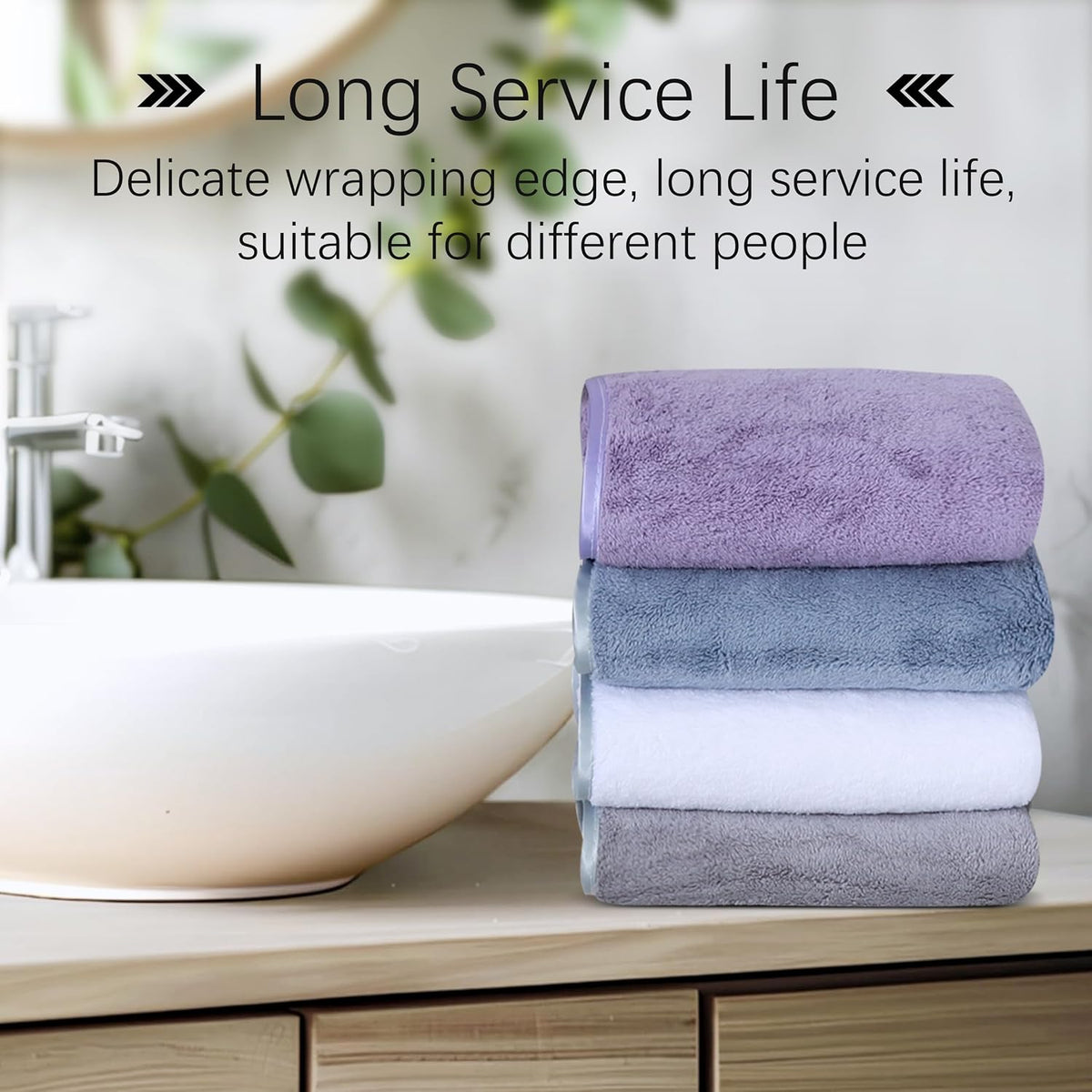 Ultra Soft Microfiber Absorbent Hand Towel, Silk Hemming Towels for Bathroom - Quick Drying - Perfect for Bath, Fitness, Gym, Shower, Hotel, and Spa - 16x28 Inch, Warm Color
