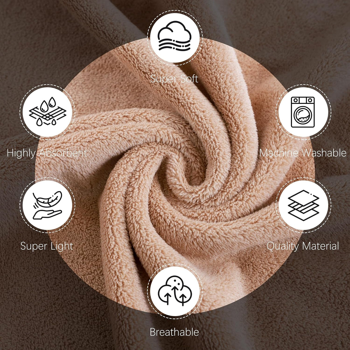 Ultra Soft Microfiber Absorbent Hand Towel, Silk Hemming Towels for Bathroom - Quick Drying - Perfect for Bath, Fitness, Gym, Shower, Hotel, and Spa - 16x28 Inch, Warm Color