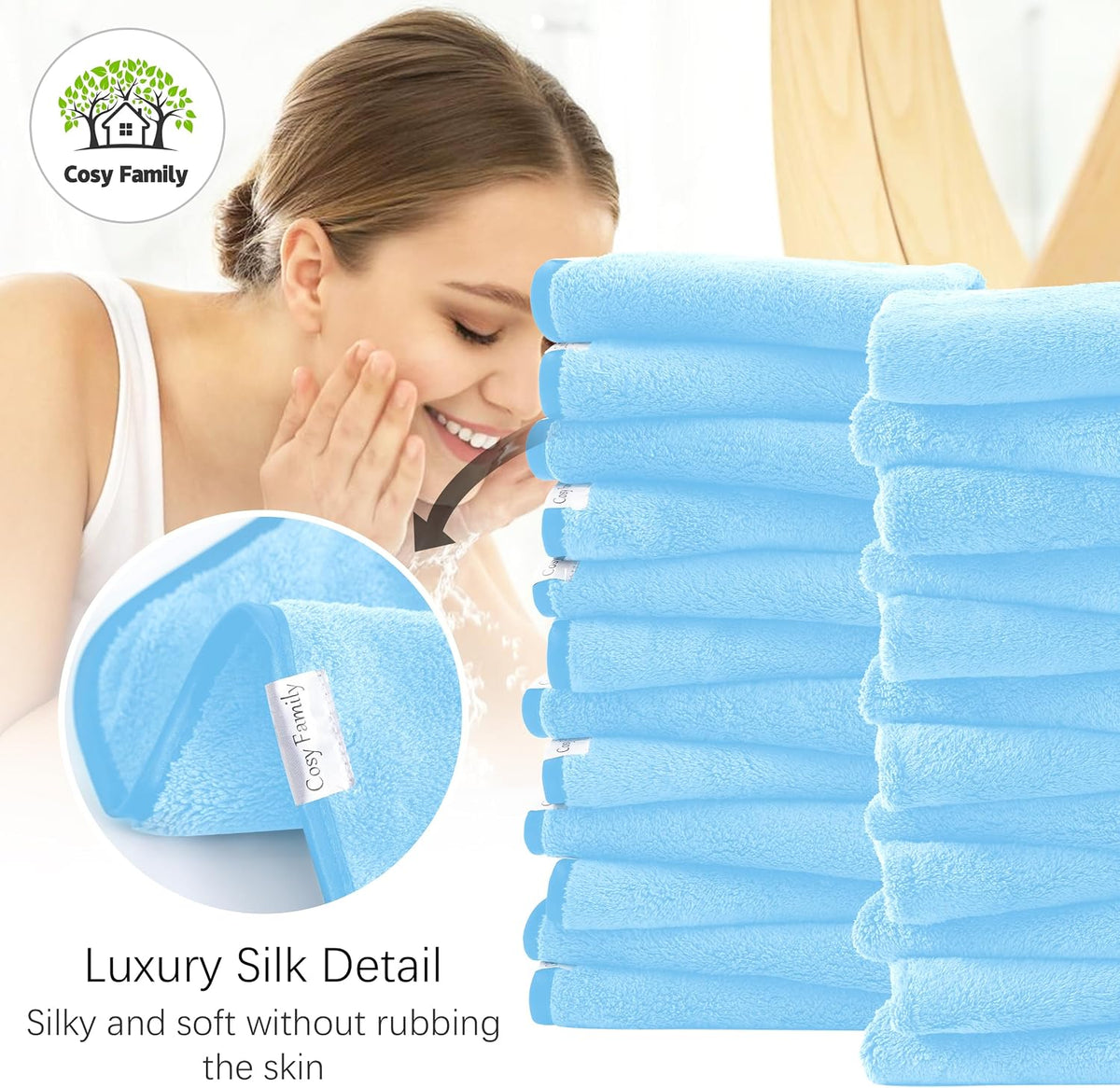 Ultra Soft Microfiber Absorbent Hand Towel, Silk Hemming Towels for Bathroom - Quick Drying - Perfect for Bath, Fitness, Gym, Shower, Hotel, and Spa - 16x28 Inch, Warm Color