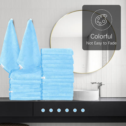 Ultra Soft Microfiber Absorbent Hand Towel, Silk Hemming Towels for Bathroom - Quick Drying - Perfect for Bath, Fitness, Gym, Shower, Hotel, and Spa - 16x28 Inch, Warm Color
