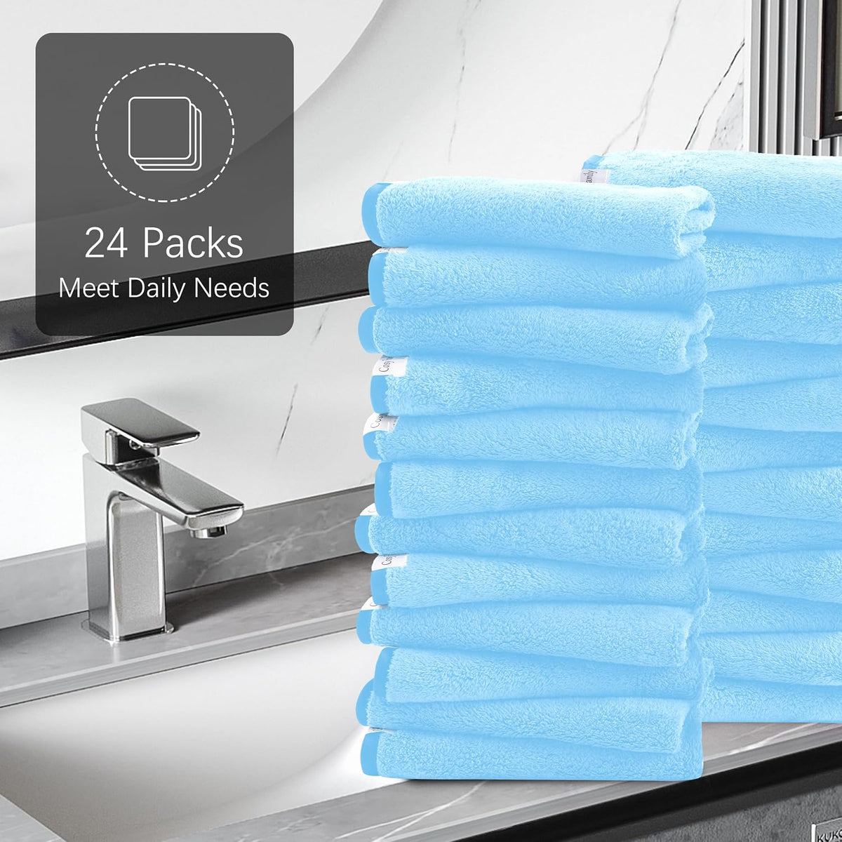 Ultra Soft Microfiber Absorbent Hand Towel, Silk Hemming Towels for Bathroom - Quick Drying - Perfect for Bath, Fitness, Gym, Shower, Hotel, and Spa - 16x28 Inch, Warm Color