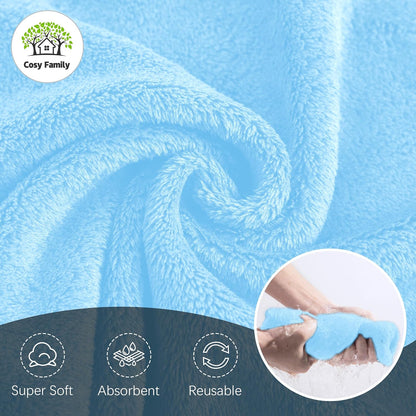 Ultra Soft Microfiber Absorbent Hand Towel, Silk Hemming Towels for Bathroom - Quick Drying - Perfect for Bath, Fitness, Gym, Shower, Hotel, and Spa - 16x28 Inch, Warm Color