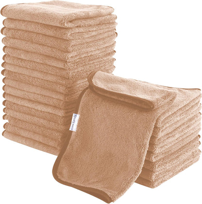 Ultra Soft Microfiber Absorbent Hand Towel, Silk Hemming Towels for Bathroom - Quick Drying - Perfect for Bath, Fitness, Gym, Shower, Hotel, and Spa - 16x28 Inch, Warm Color