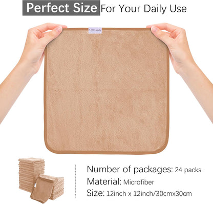 Ultra Soft Microfiber Absorbent Hand Towel, Silk Hemming Towels for Bathroom - Quick Drying - Perfect for Bath, Fitness, Gym, Shower, Hotel, and Spa - 16x28 Inch, Warm Color