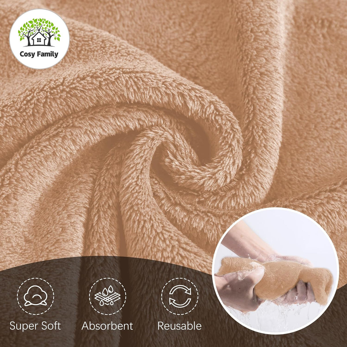 Ultra Soft Microfiber Absorbent Hand Towel, Silk Hemming Towels for Bathroom - Quick Drying - Perfect for Bath, Fitness, Gym, Shower, Hotel, and Spa - 16x28 Inch, Warm Color