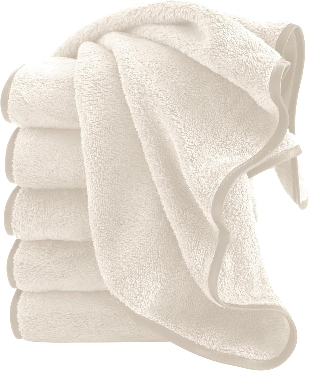 Ultra Soft Microfiber Absorbent Hand Towel, Silk Hemming Towels for Bathroom - Quick Drying - Perfect for Bath, Fitness, Gym, Shower, Hotel, and Spa - 16x28 Inch, Warm Color