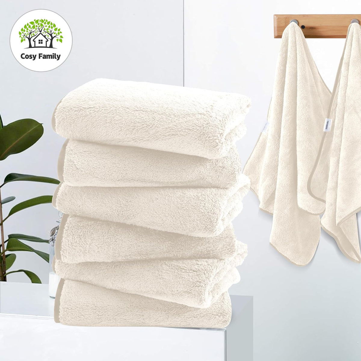 Ultra Soft Microfiber Absorbent Hand Towel, Silk Hemming Towels for Bathroom - Quick Drying - Perfect for Bath, Fitness, Gym, Shower, Hotel, and Spa - 16x28 Inch, Warm Color