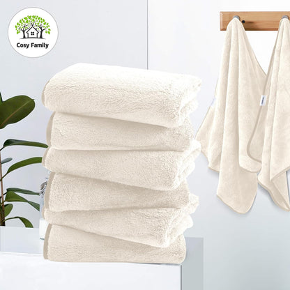 Ultra Soft Microfiber Absorbent Hand Towel, Silk Hemming Towels for Bathroom - Quick Drying - Perfect for Bath, Fitness, Gym, Shower, Hotel, and Spa - 16x28 Inch, Warm Color