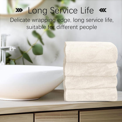 Ultra Soft Microfiber Absorbent Hand Towel, Silk Hemming Towels for Bathroom - Quick Drying - Perfect for Bath, Fitness, Gym, Shower, Hotel, and Spa - 16x28 Inch, Warm Color