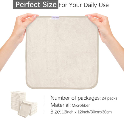 Ultra Soft Microfiber Absorbent Hand Towel, Silk Hemming Towels for Bathroom - Quick Drying - Perfect for Bath, Fitness, Gym, Shower, Hotel, and Spa - 16x28 Inch, Warm Color