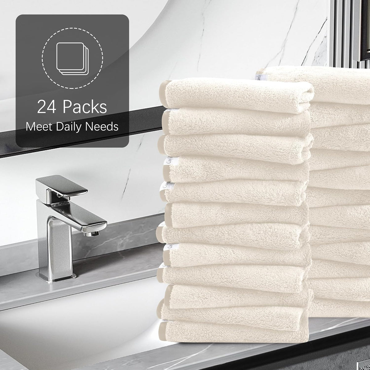 Ultra Soft Microfiber Absorbent Hand Towel, Silk Hemming Towels for Bathroom - Quick Drying - Perfect for Bath, Fitness, Gym, Shower, Hotel, and Spa - 16x28 Inch, Warm Color