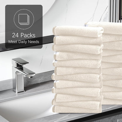 Ultra Soft Microfiber Absorbent Hand Towel, Silk Hemming Towels for Bathroom - Quick Drying - Perfect for Bath, Fitness, Gym, Shower, Hotel, and Spa - 16x28 Inch, Warm Color