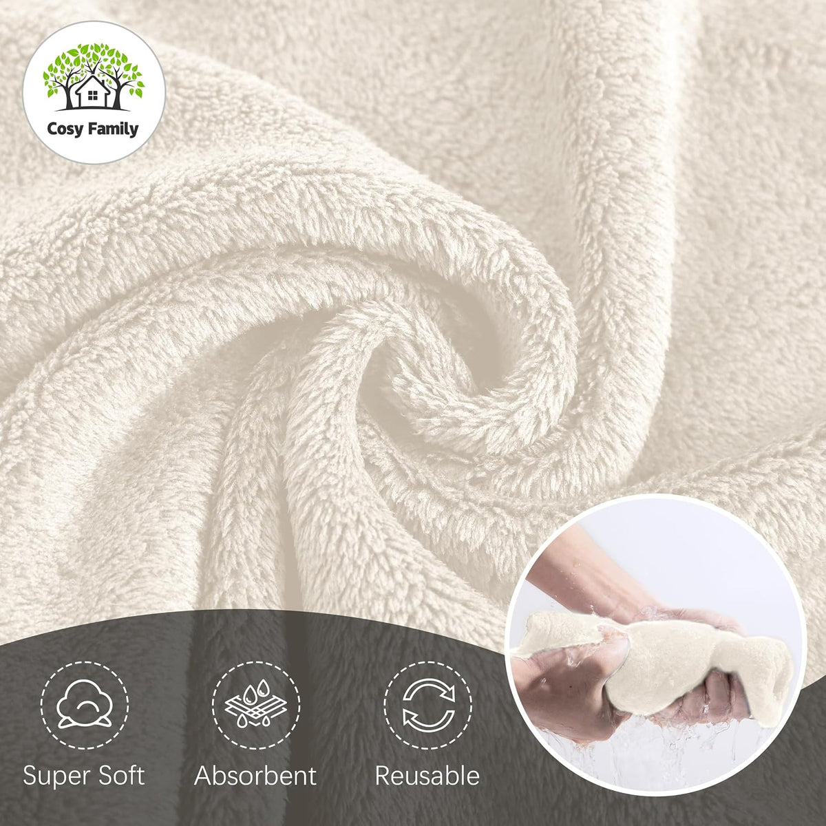 Ultra Soft Microfiber Absorbent Hand Towel, Silk Hemming Towels for Bathroom - Quick Drying - Perfect for Bath, Fitness, Gym, Shower, Hotel, and Spa - 16x28 Inch, Warm Color