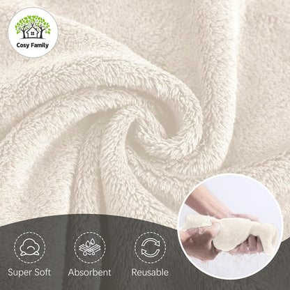 Ultra Soft Microfiber Absorbent Hand Towel, Silk Hemming Towels for Bathroom - Quick Drying - Perfect for Bath, Fitness, Gym, Shower, Hotel, and Spa - 16x28 Inch, Warm Color