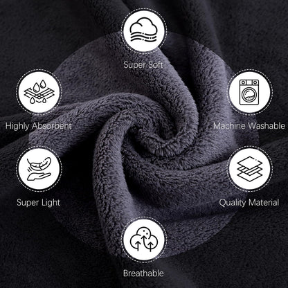 Ultra Soft Microfiber Absorbent Hand Towel, Silk Hemming Towels for Bathroom - Quick Drying - Perfect for Bath, Fitness, Gym, Shower, Hotel, and Spa - 16x28 Inch, Warm Color