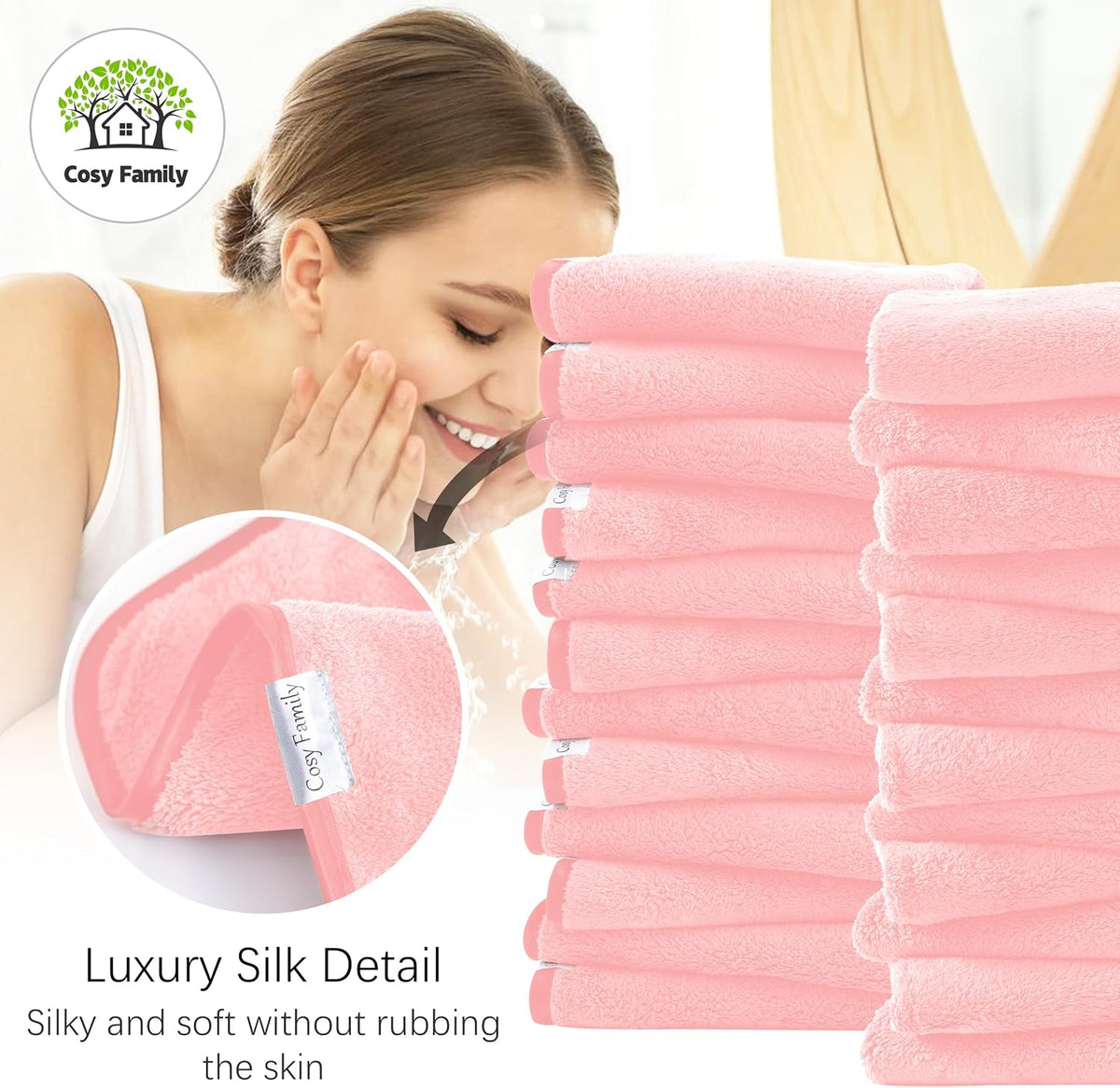 Ultra Soft Microfiber Absorbent Hand Towel, Silk Hemming Towels for Bathroom - Quick Drying - Perfect for Bath, Fitness, Gym, Shower, Hotel, and Spa - 16x28 Inch, Warm Color