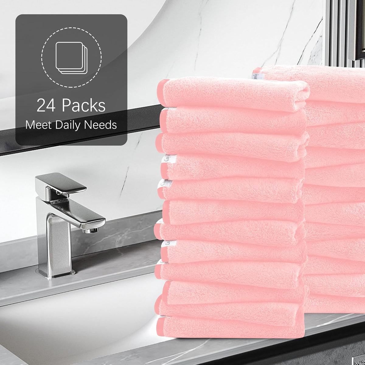 Ultra Soft Microfiber Absorbent Hand Towel, Silk Hemming Towels for Bathroom - Quick Drying - Perfect for Bath, Fitness, Gym, Shower, Hotel, and Spa - 16x28 Inch, Warm Color