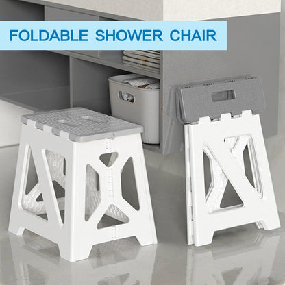 Foldables Shower Chair Seats for Inside Shower Stool Bench Folding Stools Adults Elderly and Disabled Tub Benches Bathroom (Blue Seat Size Foldable ShowerChair 15.7x8.3x12.5)